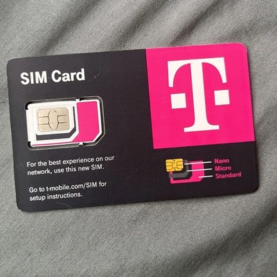 NEW T-Mobile Tri-Cut (Mini/Micro/Nano) R15 SIM Card - Expires 3/25/2027