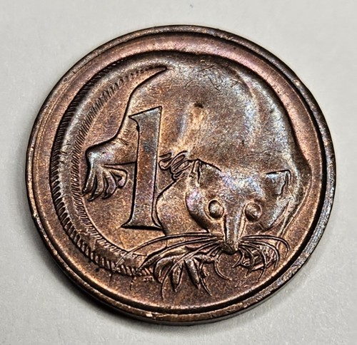 1979 Australia 1 One Cent - Australian - Feather-Tailed Glider - World Coin - Afbeelding 1 van 2