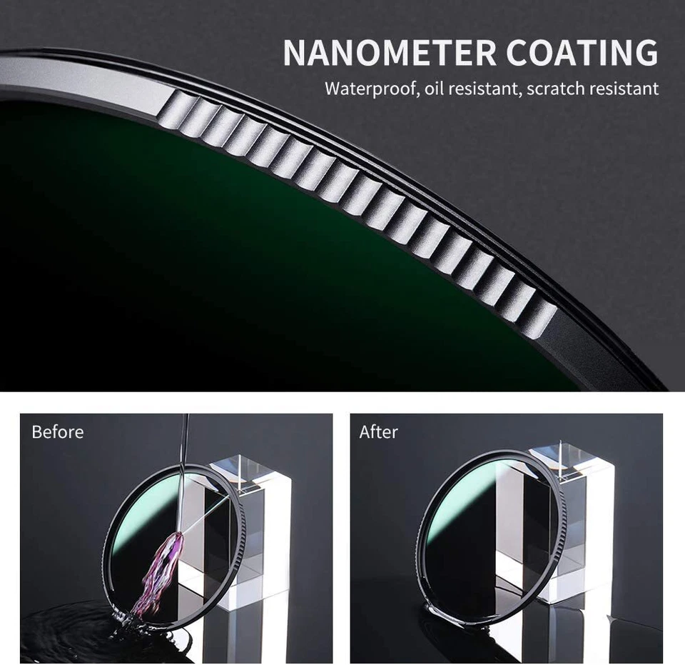 K&F Concept Fixed ND Neutral Density ND4 ND8 ND64 ND1000 Lens Filter Kit w Pouch - Image 4 of 4