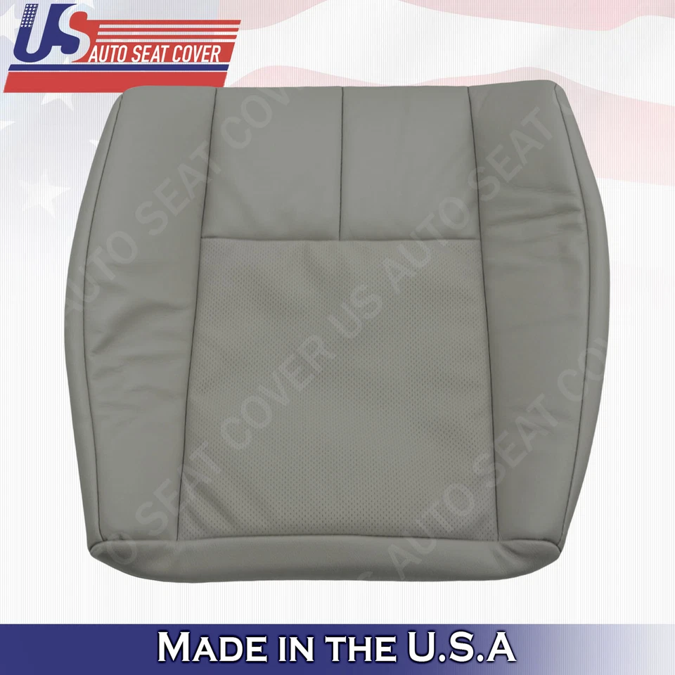 Cadillac STS 2009 2010 2011 base del conductor cubierta de asiento perforada gris claro Foto 3 de 4