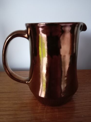 Perfect large Creigiau Studio pottery copper lustre jug. 14.5 centimetres tall. - Picture 13 of 18