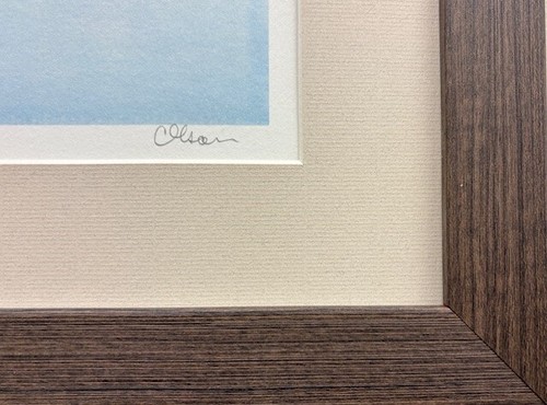 Hal Olson "Granja de Invierno" ENMARCADO FIRMADO Y # ARTE Paisaje Americano Naturaleza NUEVO - Imagen 3 de 4