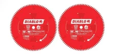 2 Pack Of DIABLO 10” 90T  Ultimate Finish Circular Chop Miter Saw Blades NEW