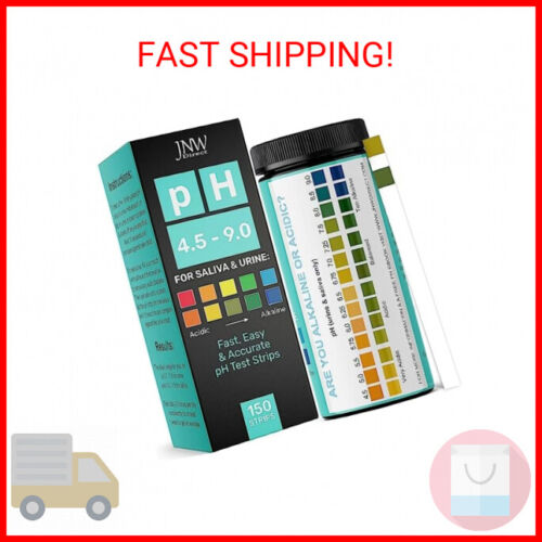 pH Test Strips for Urine and Saliva - 150 Litmus Paper pH Test Strips with Ebook