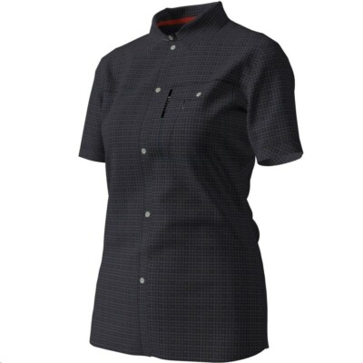 Halti Leiri check shirt women lightweight outdoor shirt for women black print