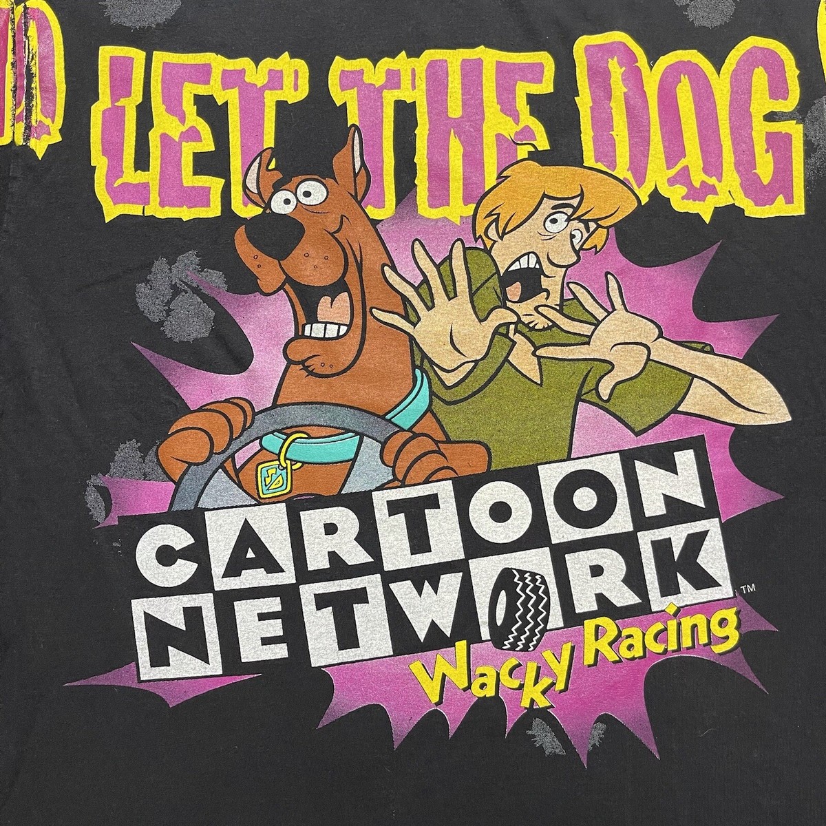 Vintage Scooby Doo Nascar Cartoon Network Wacky Racing AOP Tee