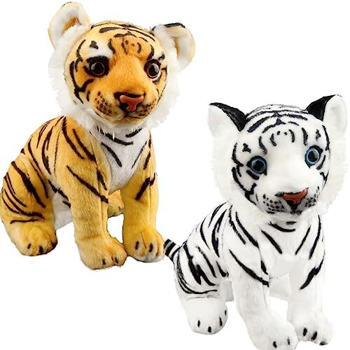 2 Pack 11 Inch Tiger Stuffed Animal Toys Tiger Plush Toy Cute Lifelike