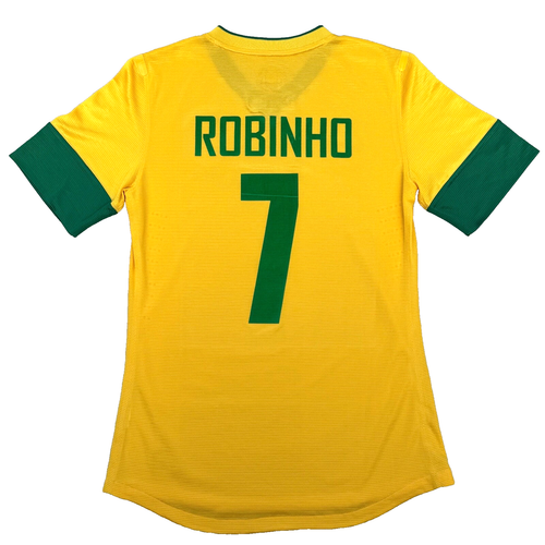 Brasilien Nationalmannschaft Heim Trikot 2012/2013 Gr. S - #7 Robinho - Nike - Afbeelding 1 van 16