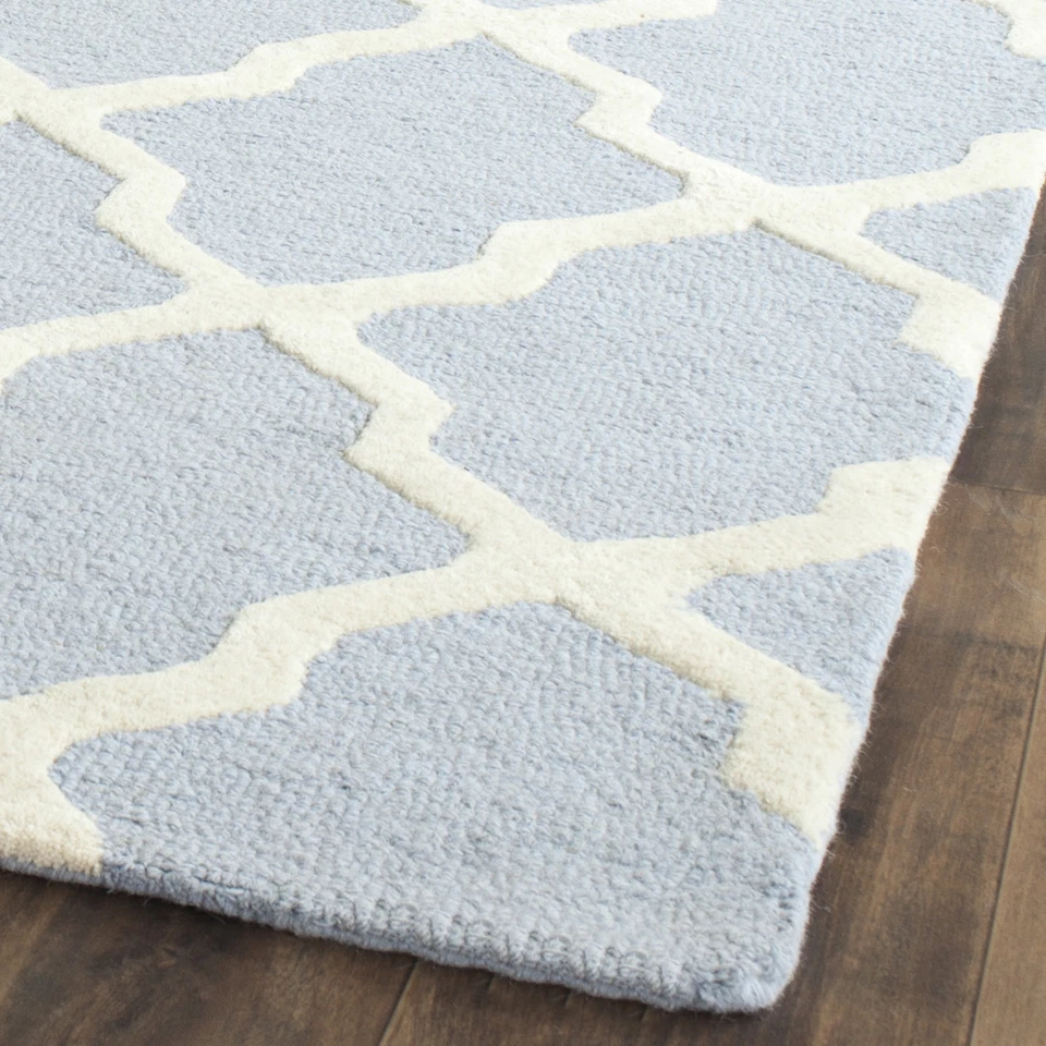 Safavieh Cambridge LIGHT BLUE Wool Runner Rug 2' 6 x 18' - CAM121A-218 - Image 2 of 2