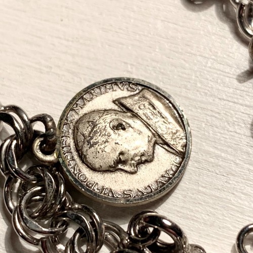 Vintage Elco Sterling Silver Charm Bracelet 11 Charms Rome Italy Spain Vatican - Picture 13 of 15