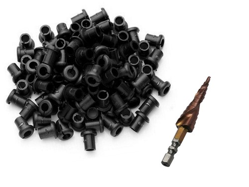 <!--F#f_0-->Black NYLON GROMMETS for 3.2mm Stainless Steel Balustrade Kits Co-M35 Step Drill<!--F/-->