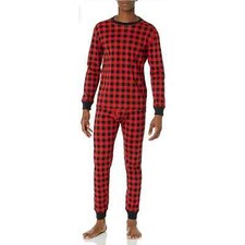 New Men's Knit Pajama Set Buffalo plaid 100 cotton XL holiday Christmas