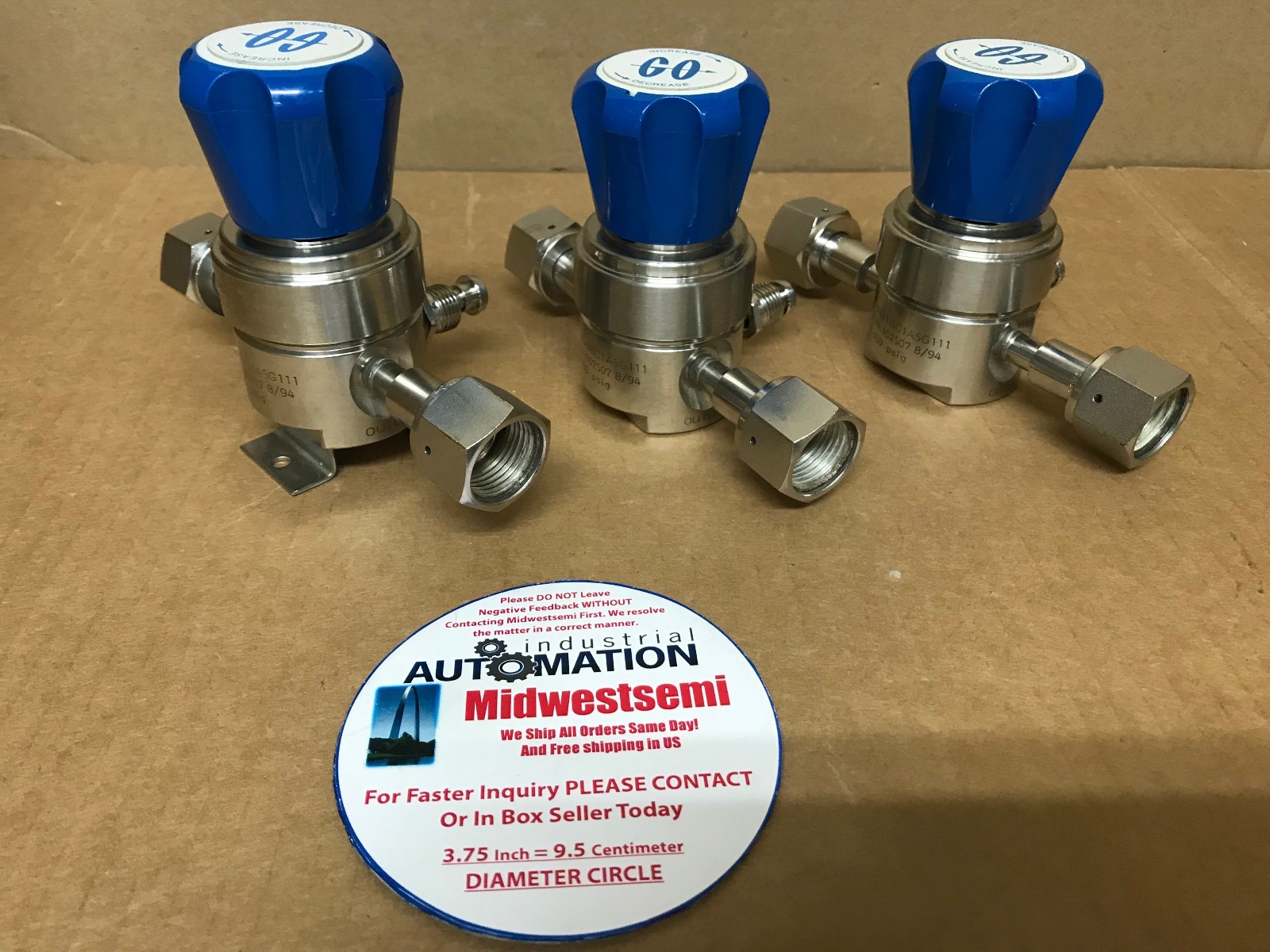 GO INC 102507 PR1-1BC1A5G111 PRESSURE REGULATOR VALVE 3600PSIG MAX SHIPSAMEDAY
