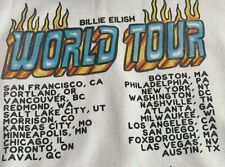 Billie Eilish World Tour 2019 Hoodie Size Large Official Sold Out Rare Dates
