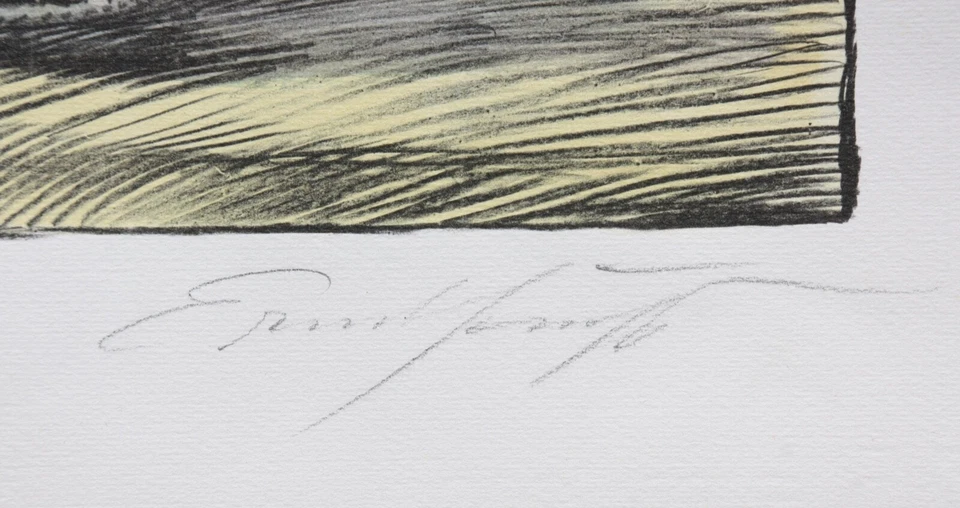 Ernst Fuchs (1930-2015), signierte Farblithographie, "Der Vogelstrauß", 1984 - Bild 3 von 4