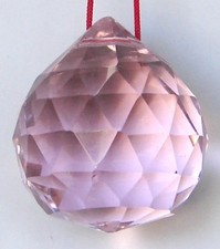 40mm Feng Shui Pink Hanging Crystal Ball
