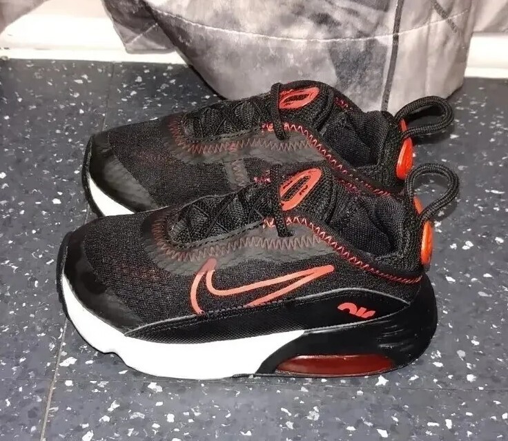 Nike Air Max 270 Black Red Sneakers Trainers Unisex Size 6.5 Active Walking Park image 7