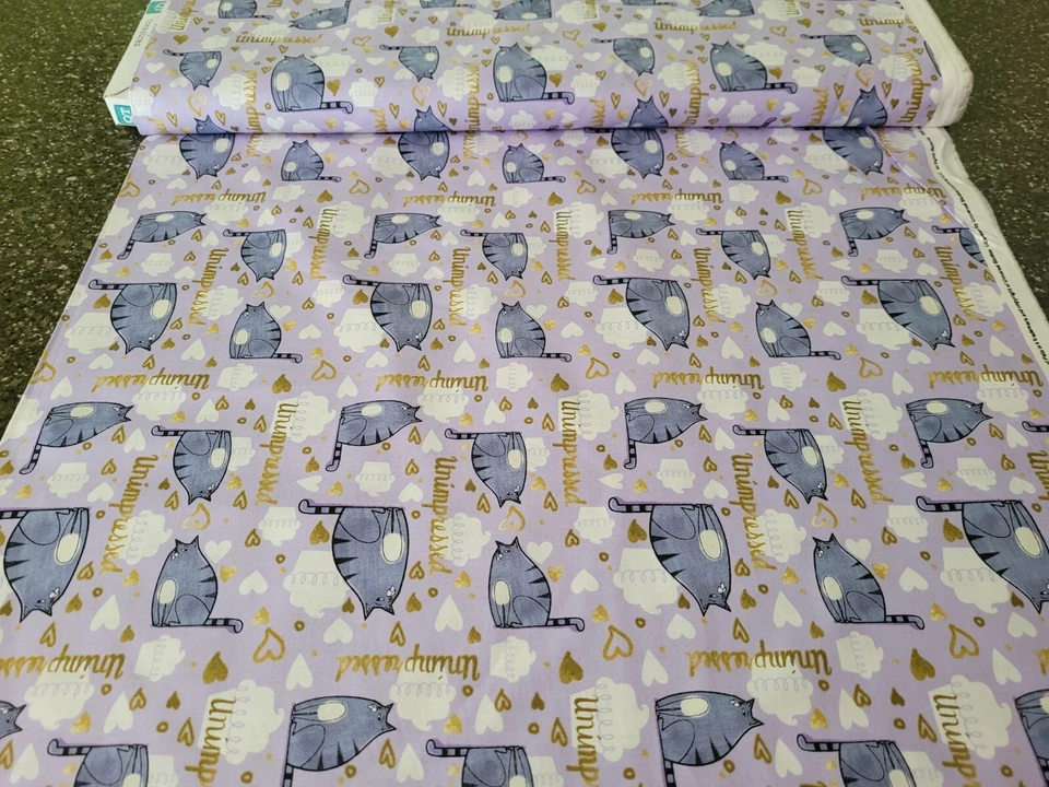 25" Secret Life Of Pets Quilting Treasure Cats Lavender Gidgit Chloe Hearts - Image 3 of 3