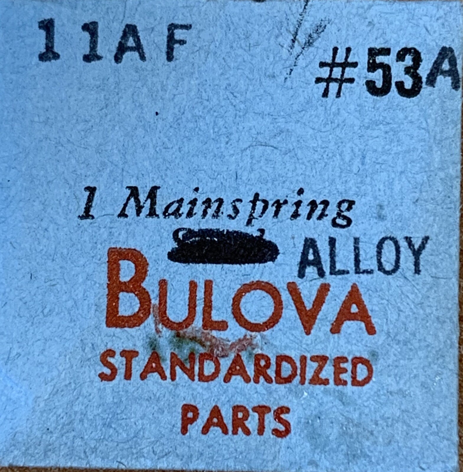 NOS Bulova 11AF 53A Alloy Mainspring Replacement for Watches