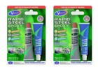 2 x V-tech Rapid Steel Epoxy Resin Adhesive 20g Bonding Repair Metal Weld Grey