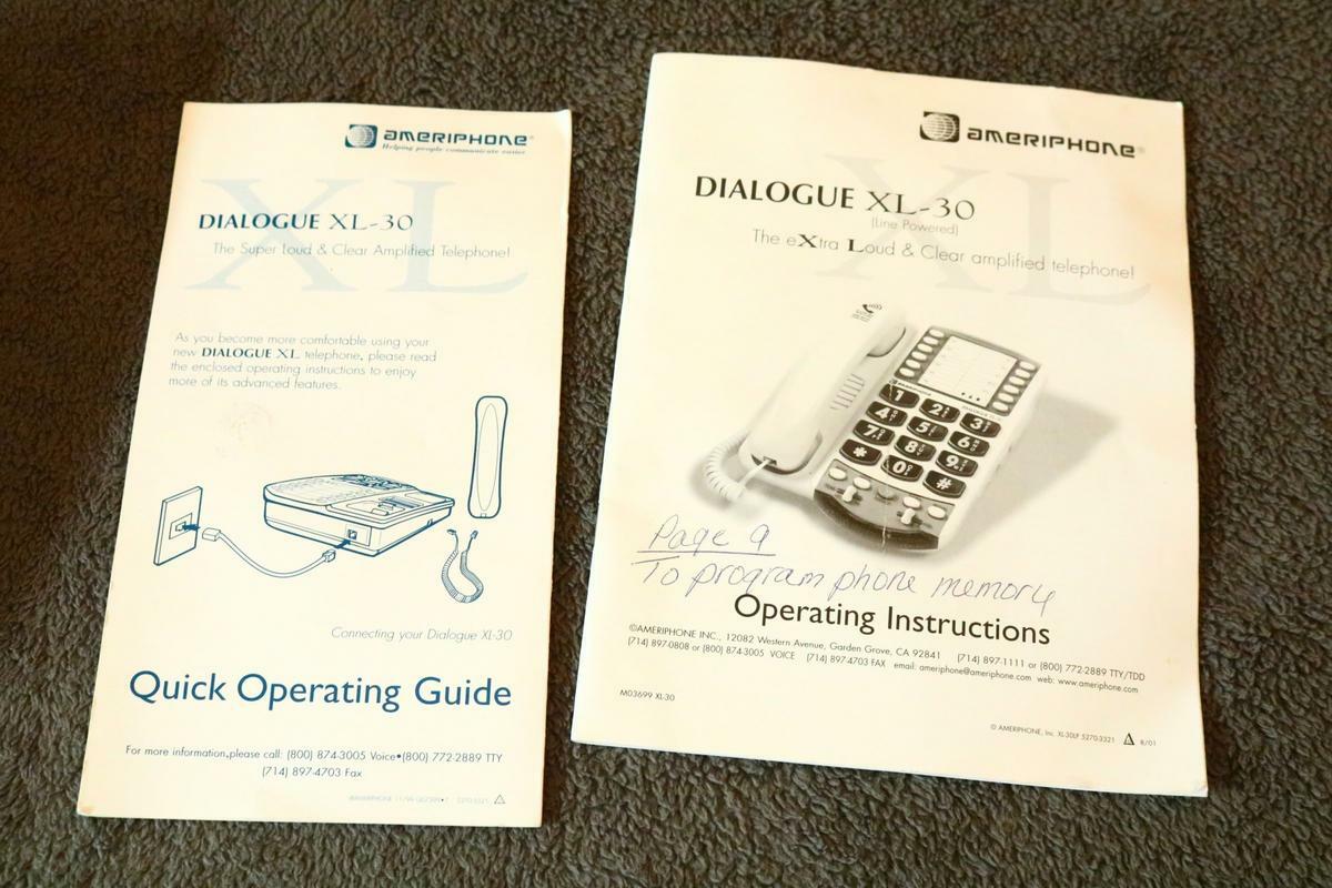 あうと Big Button Phone DIALOGUE XL30 Ameriphone Senior Easy Use Visible