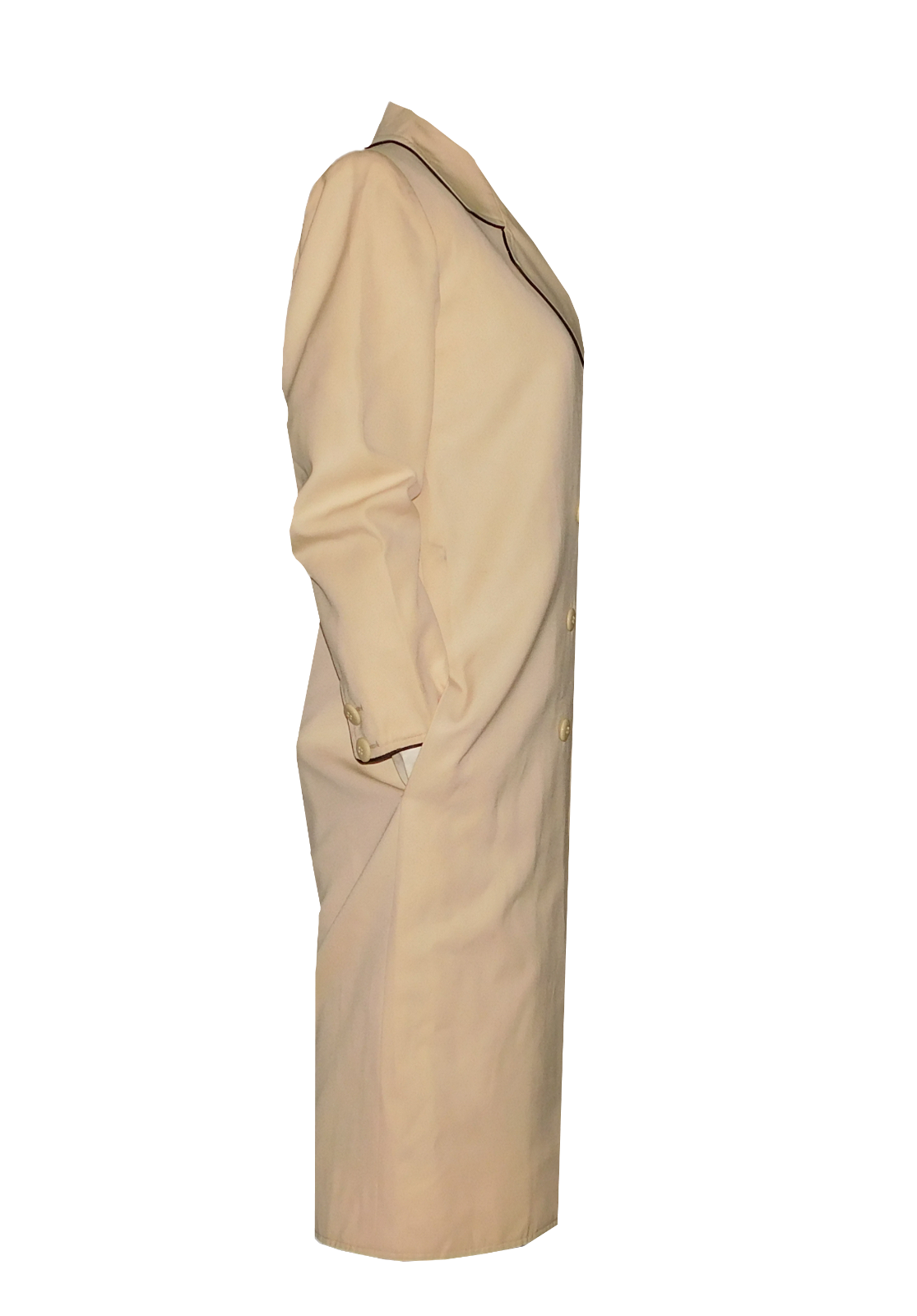 Trench cappotto lana beige Yves Saint Laurent