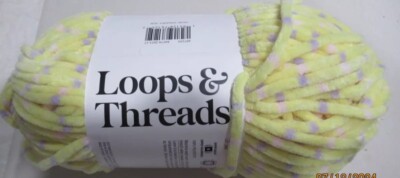 Loops & Threads Sweet Snuggles Lite Yarn. LEMONADEDROP DOT
