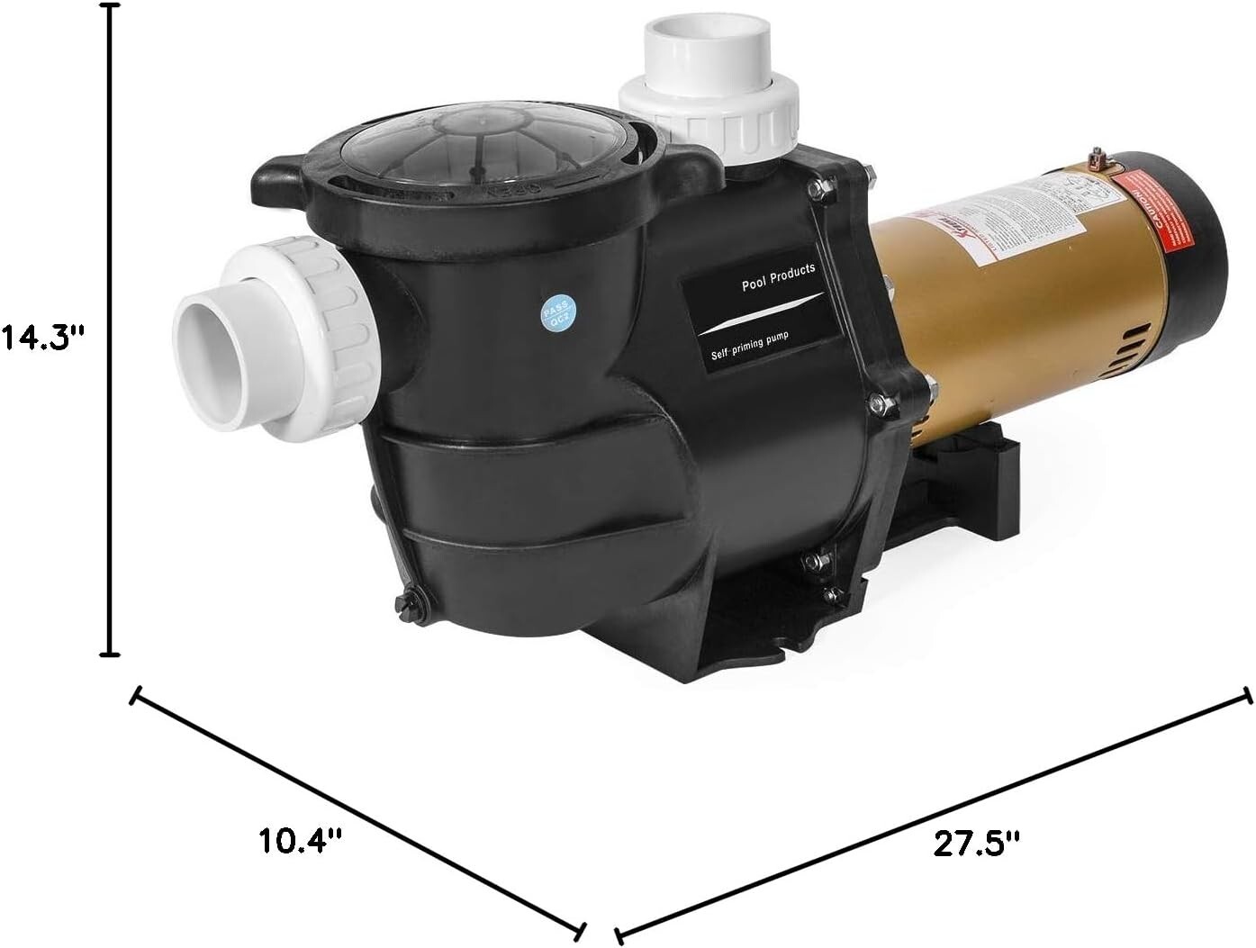 2HP In-Ground Swimming Pool Pump Variable Speed 2" Inlet 230V High Flo ...