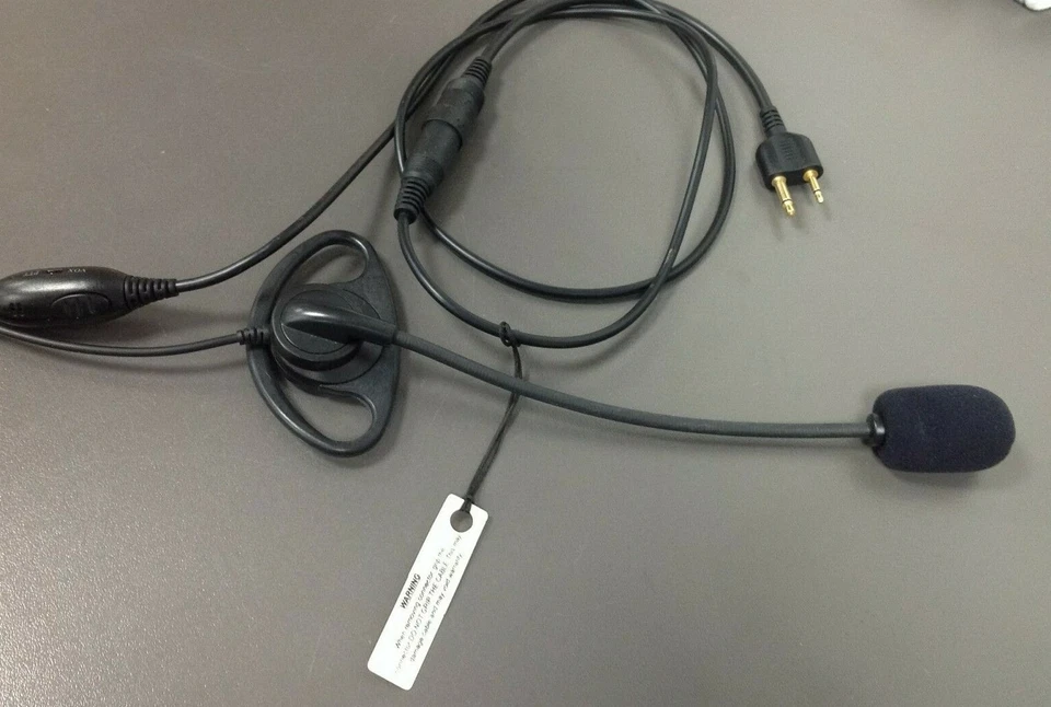 Ear Hook D Configuration, Boom Mic, PTT and Volume In Line ICOM or MAXON - Image 2 of 4