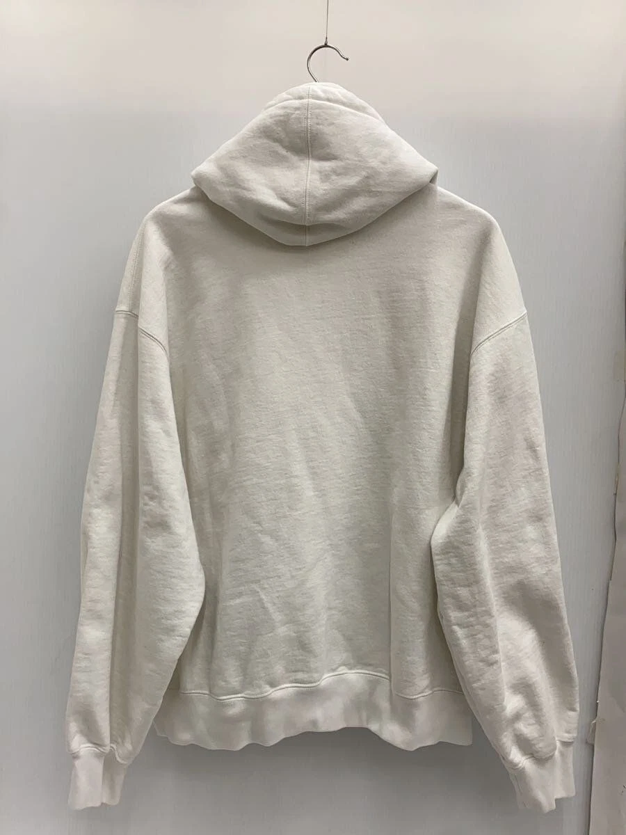 Felpa Supreme con cappuccio L cotone bianco tinta unita usata