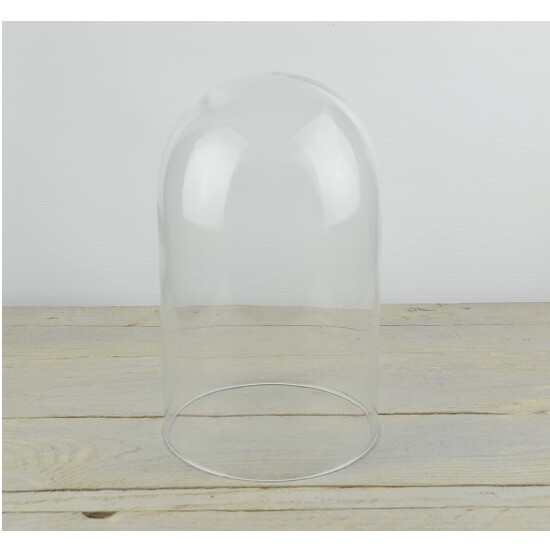 Small Glass Display Cover Dome Cloche Height 26cm x 15cm