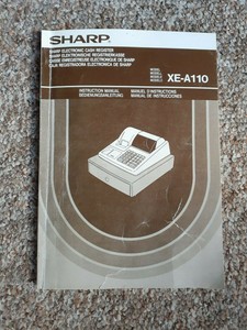 Cash Register Manual Sharp Xe A110 Ebay