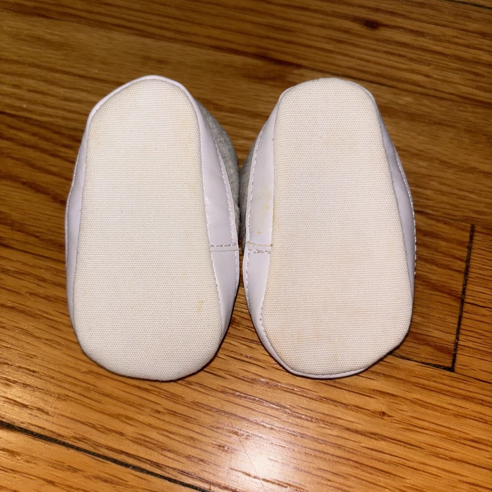 Newborn Baby Boy shoes  Size 0-3 Month Child Of Mine By Carters Grey - Image 3 of 3