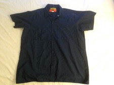 Reed Mens Mechanic Workshirt Button Front Navy Blue XL