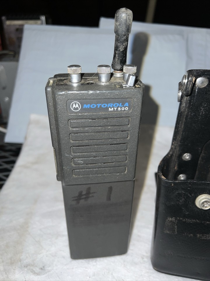 Motorola MT500 Vintage Two Way Radio , Holster, Charger, Ghostbusters