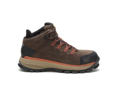 Caterpillar Mens Utilize WP Alloy Toe Work Boots P91054 Chocolate Sz 8 - 12 WIDE