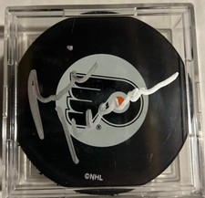 Mike Keenan Hand Signed Autograph Auto Philadelphia Flyers Puck with Cube