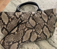 Ili Snake Skin Leather Bag And Wallet