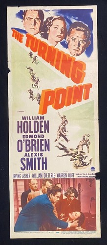 The Turning Point Insert Movie Poster 1952 William Holden Alexis Smith Ebay