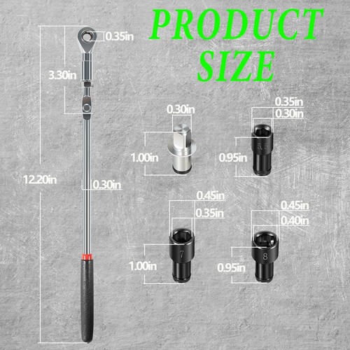 Juego de herramientas de llave de motor de actuador 64180 incluye enchufes y adaptador de accionamiento cuadrado de 1/4" - Imagen 9 de 9