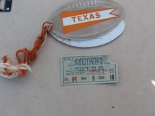 UT 1927 UNIVERSITY OF TEXAS FOOTBALL SCHEDULE & TICKET STUB S.M.U.