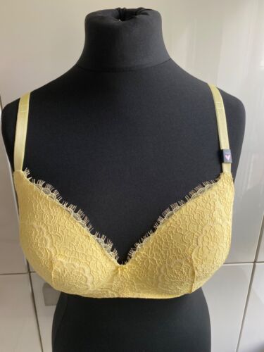 Victoria's Secret Dream Angels yellow padded no wire lace bra 34DDD RRP: £45 - Picture 1 of 9