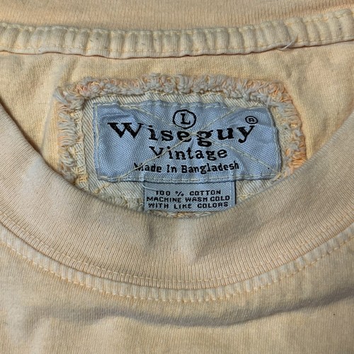 Vintage Wise Guy T Shirt Size L Galveston Texas Yellow Short Sleeve Gal Veston - Picture 6 of 8