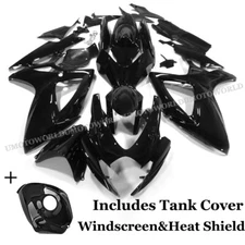 Glossy Black Fairing Kit w/ Tank Cover For Suzuki GSXR600/750 2006-2007 Bodywork