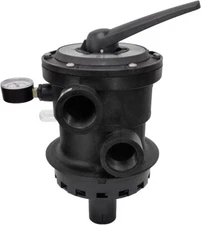 SP0714T VariFlo Top Mount Multiport 1.5" Seven Position Control Valve - Black