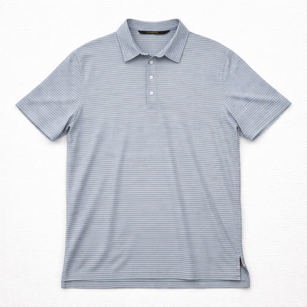 Polo Golf Ralph Lauren Mens XL Blue White Striped Pima Cotton Vintage Lisle Polo