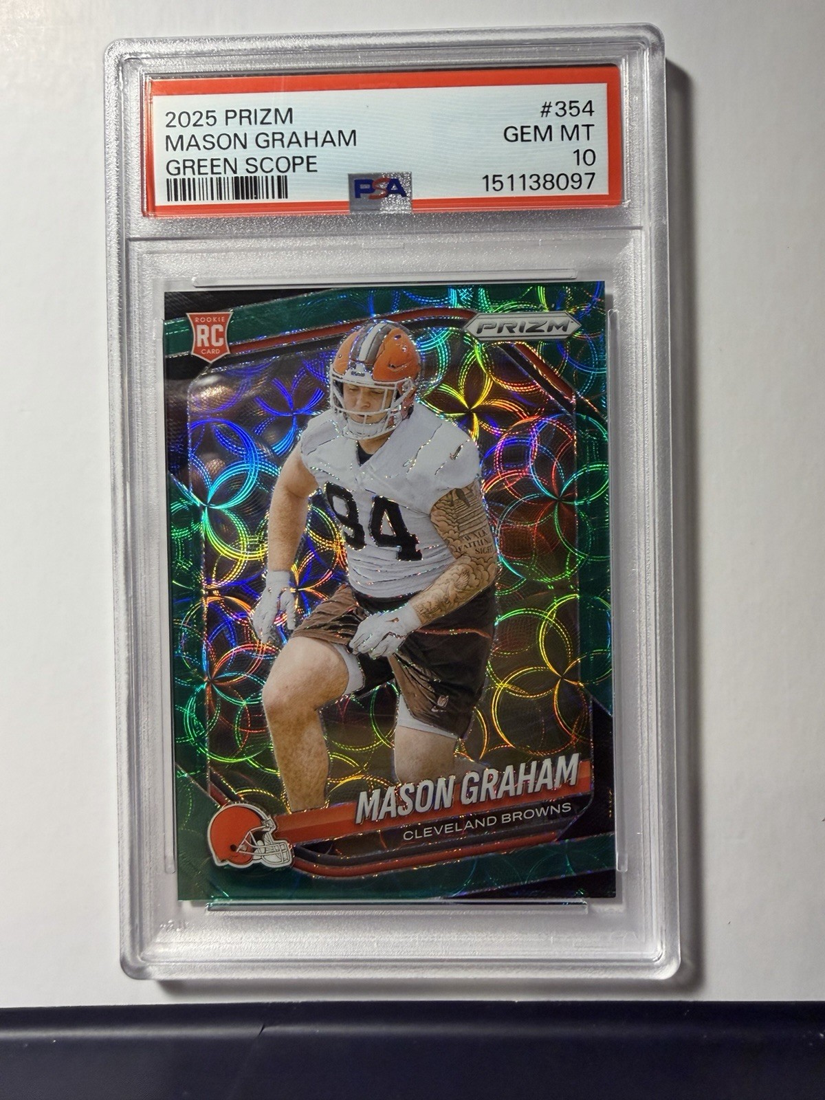 Mason Graham Panini Prizm #354 Green Scope