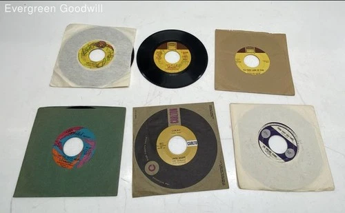 VTG 6pc Vinyl 45s Lot Marvin Gaye, The Parliments, The Rolling Stones and More