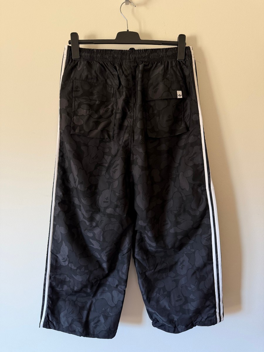 Bape x Adidas Jacquard Track Pants - Size Medium - Black Camo