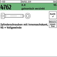 Zylinderschraube ISO 4762 Innen-6Kt VG M8X90 8.8 Galv.Verz. 100St.
